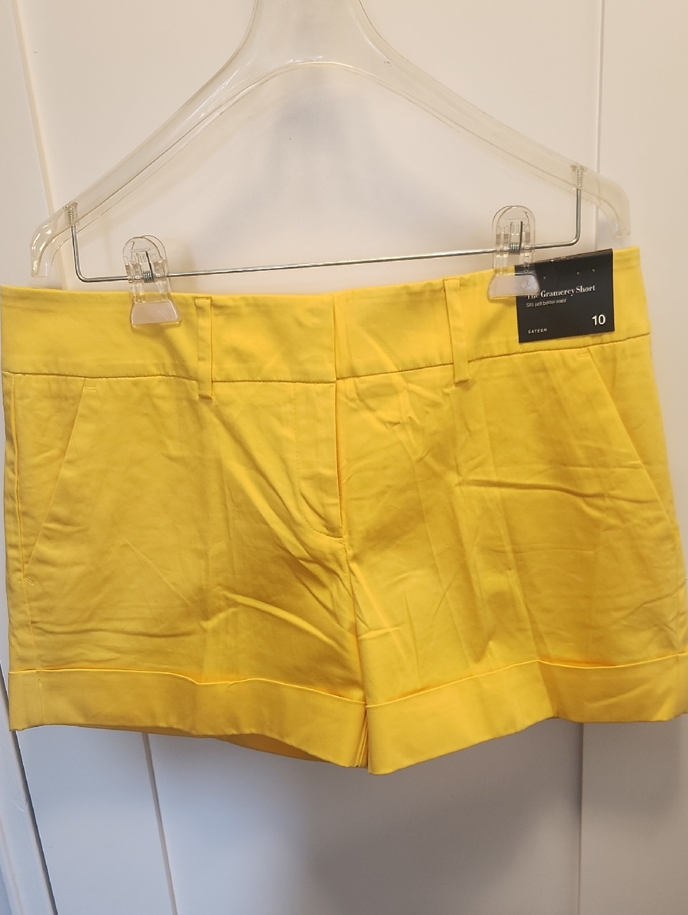 New York & Company Sunny Yellow Tailored Bermuda Shorts